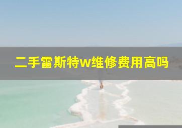 二手雷斯特w维修费用高吗