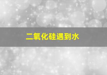 二氧化硅遇到水