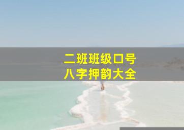 二班班级口号八字押韵大全