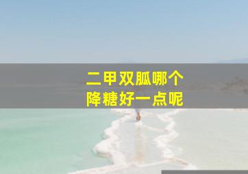 二甲双胍哪个降糖好一点呢