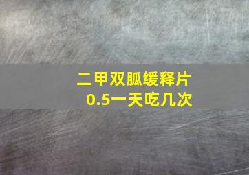 二甲双胍缓释片0.5一天吃几次