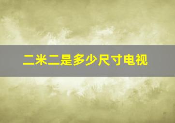 二米二是多少尺寸电视