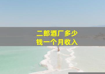 二郎酒厂多少钱一个月收入