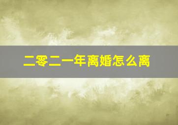 二零二一年离婚怎么离