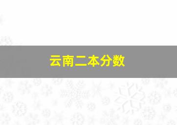 云南二本分数