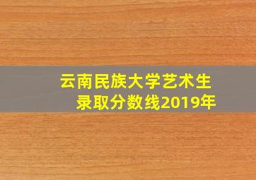 云南民族大学艺术生录取分数线2019年