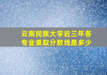 云南民族大学近三年各专业录取分数线是多少