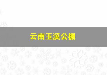 云南玉溪公棚