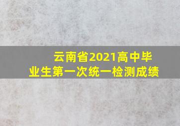 云南省2021高中毕业生第一次统一检测成绩