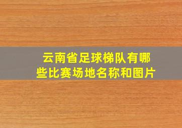 云南省足球梯队有哪些比赛场地名称和图片