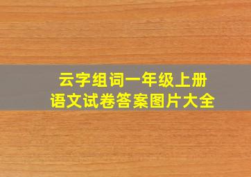 云字组词一年级上册语文试卷答案图片大全