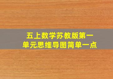 五上数学苏教版第一单元思维导图简单一点