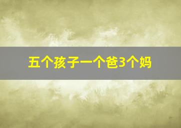 五个孩子一个爸3个妈