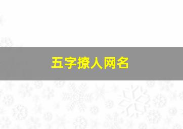 五字撩人网名