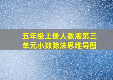 五年级上册人教版第三单元小数除法思维导图