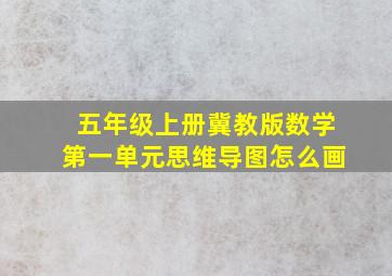 五年级上册冀教版数学第一单元思维导图怎么画