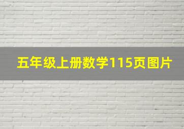 五年级上册数学115页图片