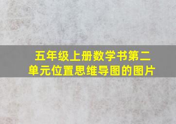 五年级上册数学书第二单元位置思维导图的图片