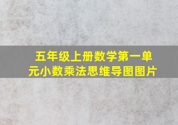 五年级上册数学第一单元小数乘法思维导图图片