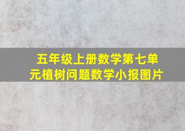 五年级上册数学第七单元植树问题数学小报图片