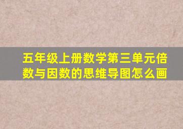 五年级上册数学第三单元倍数与因数的思维导图怎么画