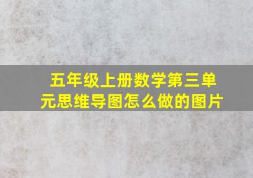 五年级上册数学第三单元思维导图怎么做的图片