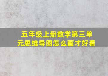 五年级上册数学第三单元思维导图怎么画才好看