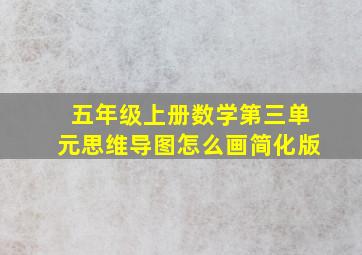 五年级上册数学第三单元思维导图怎么画简化版