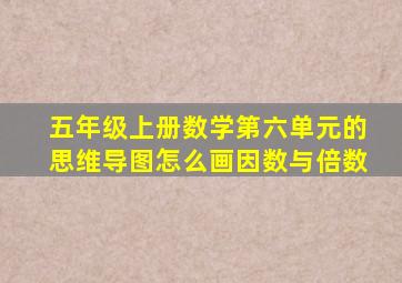 五年级上册数学第六单元的思维导图怎么画因数与倍数