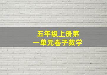 五年级上册第一单元卷子数学