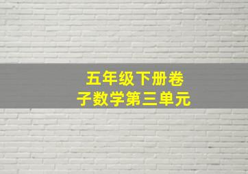 五年级下册卷子数学第三单元