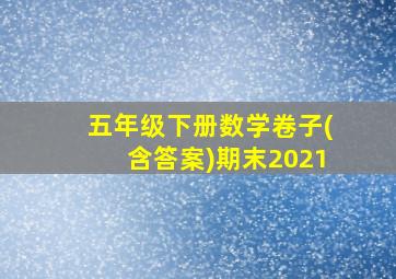 五年级下册数学卷子(含答案)期末2021