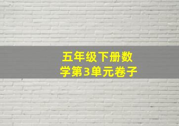 五年级下册数学第3单元卷子