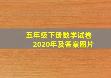 五年级下册数学试卷2020年及答案图片