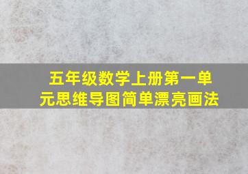 五年级数学上册第一单元思维导图简单漂亮画法