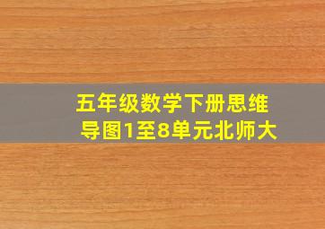 五年级数学下册思维导图1至8单元北师大