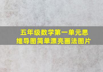 五年级数学第一单元思维导图简单漂亮画法图片