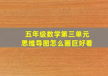 五年级数学第三单元思维导图怎么画巨好看