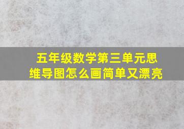 五年级数学第三单元思维导图怎么画简单又漂亮