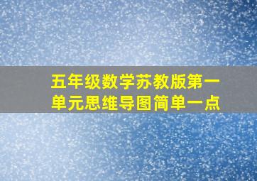 五年级数学苏教版第一单元思维导图简单一点