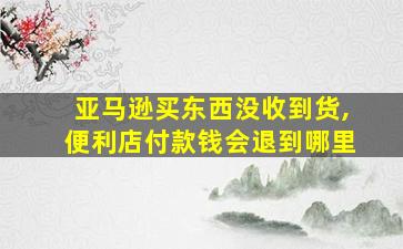 亚马逊买东西没收到货,便利店付款钱会退到哪里