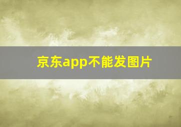 京东app不能发图片