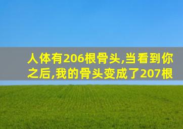 人体有206根骨头,当看到你之后,我的骨头变成了207根