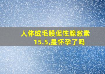 人体绒毛膜促性腺激素15.5,是怀孕了吗