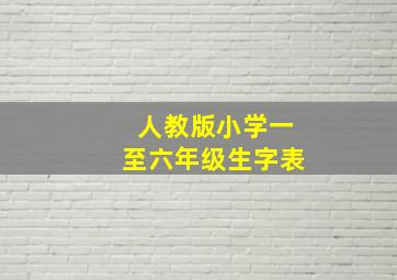 人教版小学一至六年级生字表