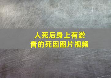 人死后身上有淤青的死因图片视频