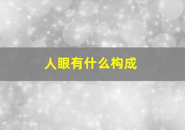 人眼有什么构成