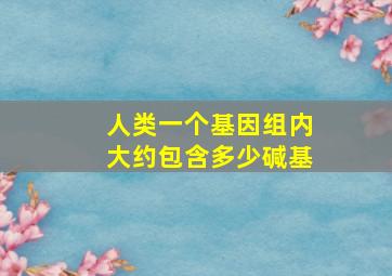 人类一个基因组内大约包含多少碱基