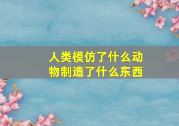 人类模仿了什么动物制造了什么东西