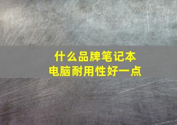 什么品牌笔记本电脑耐用性好一点